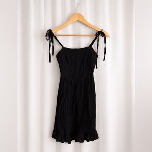 🖤 The Impeccable Pig Black Tie-Strap Mini Dress 🖤